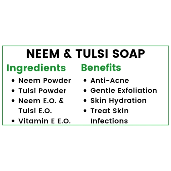 Anti Bacterial Neem & Tulsi Soap (Pack of 2) - Picture 3 of 3